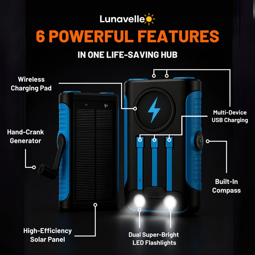 Lunavelle™ Wireless Solar Power Bank